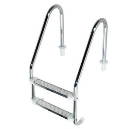 Escada 2 Degraus inox ,com ponteiras em abs